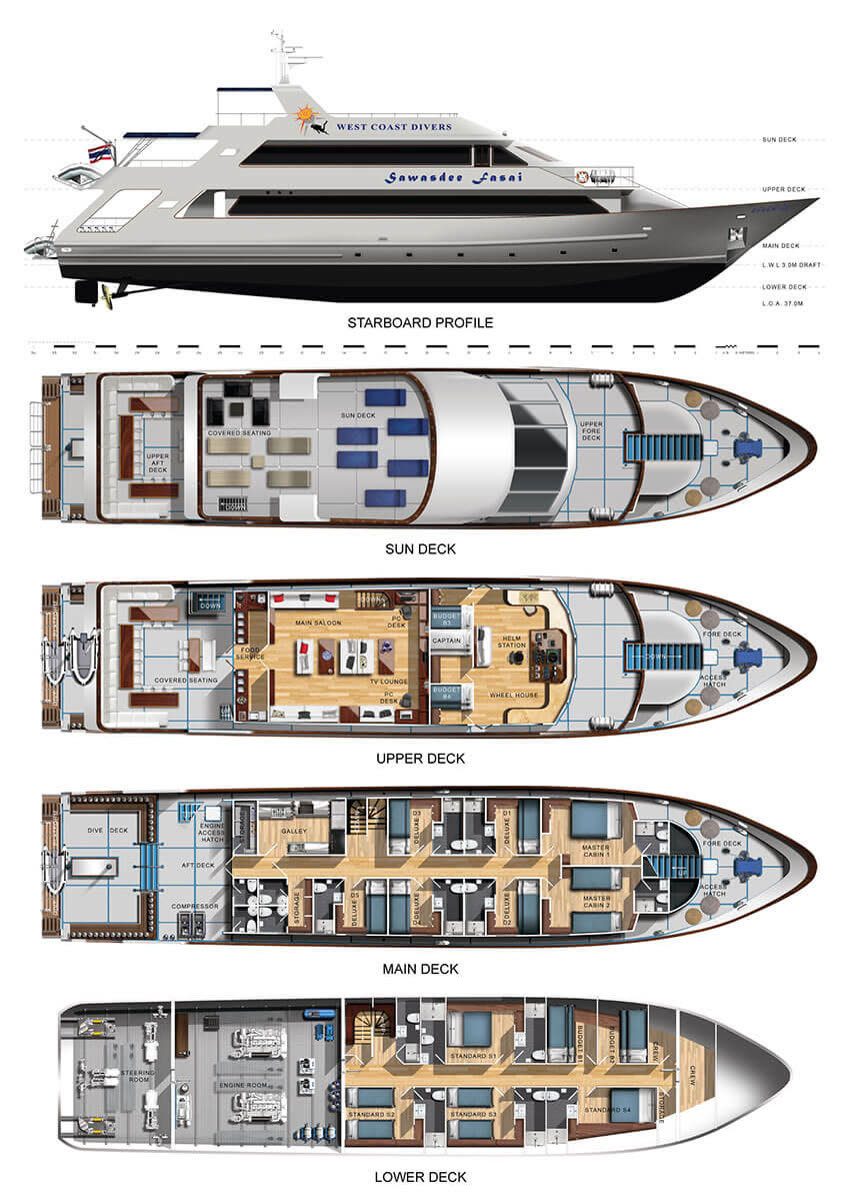 MV Sawasdee Fasai — Dive Safari Liveaboard, Phuket